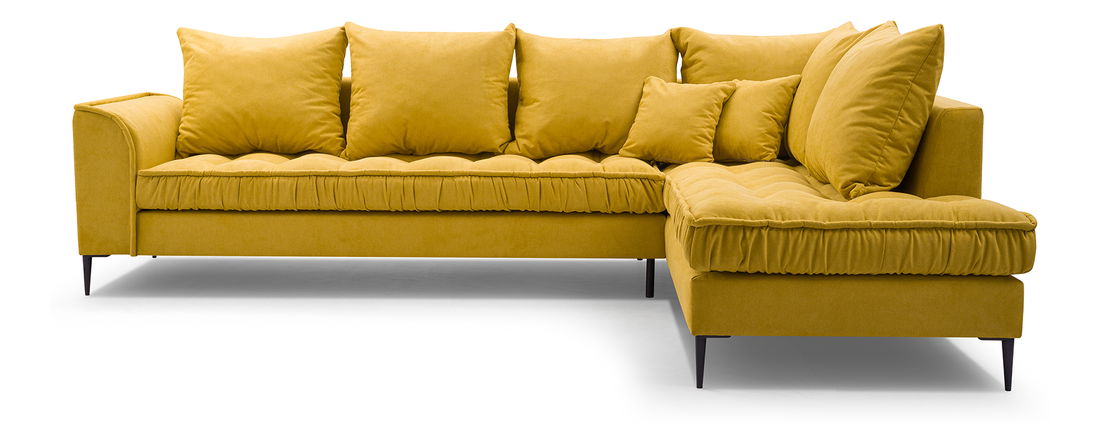 Rohová sedací souprava Lunara (žlutá) (P)