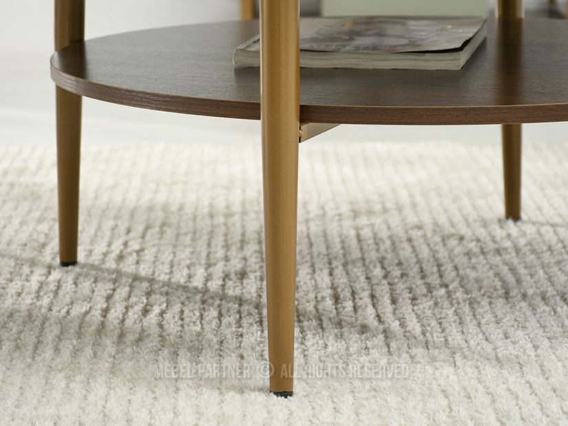 Konferenční stolek Randolf Xl (ořech + zlatá)