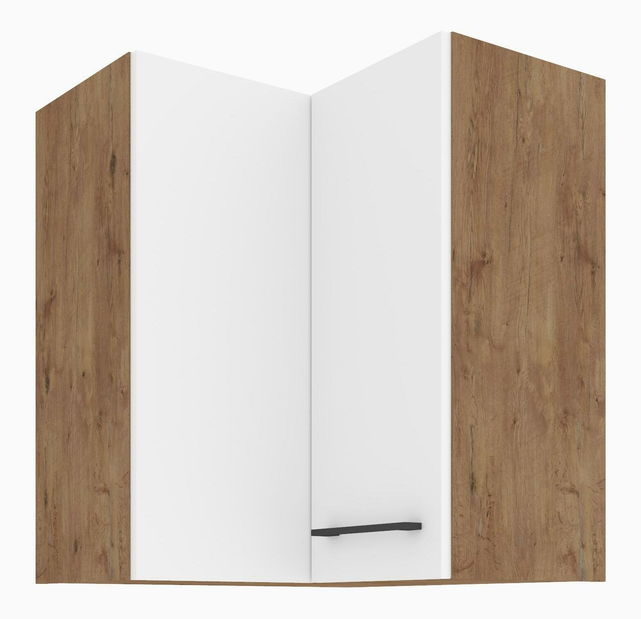 Horní rohová kuchyňská skříňka Virion 60x60 GN 72 2F 90 (dub lancelot + bílý lesk)