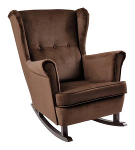 Houpací křeslo ušák Trasmitirle (hnědá + ořech)