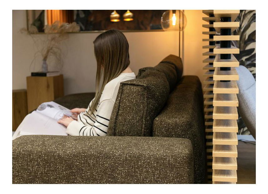 Rohová sedací souprava Dita (L) (olivová + černá)