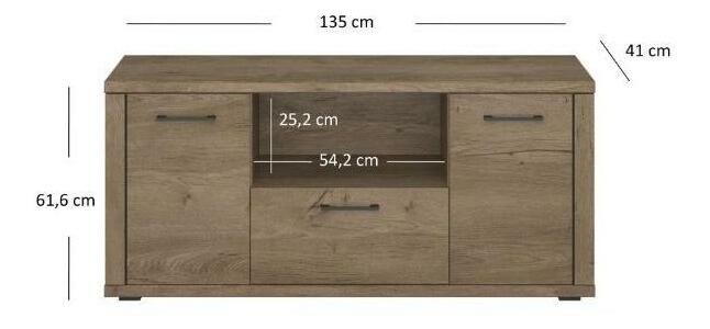 TV skříňka Clinecas (dub lefkas)