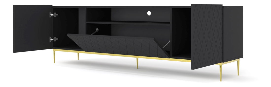 TV stolek/skříňka Dintanna 193 (černá + černá matná)