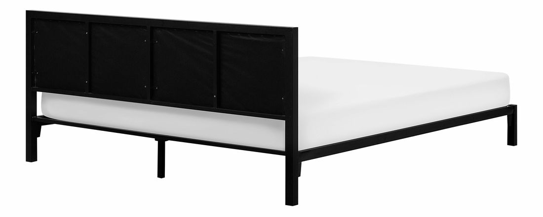 Manželská postel 180 cm CAMAR (s roštem) (černá)
