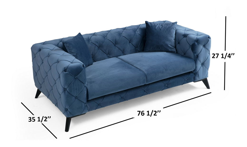 Pohovka dvoused Collo (modrá)