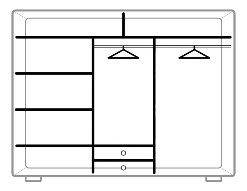 Šatní skříň Ferne 235 (Dub Sonoma)