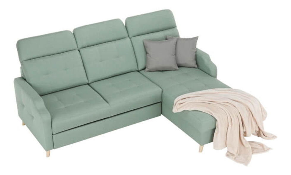 Rohová sedací souprava Bernart (mentolová) (P)