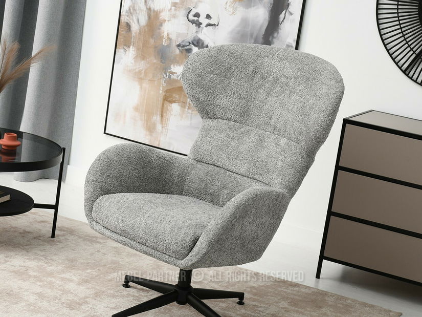 Křeslo Trudy (šedá + černá)