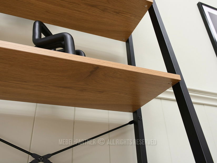 Regál Jeans (dub + černá)