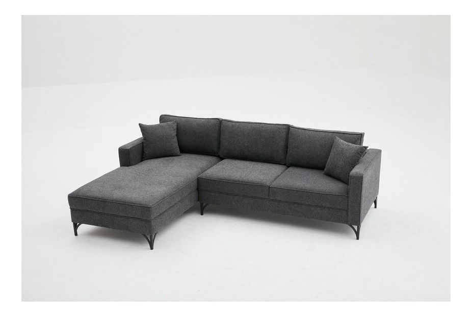 Rohová sedací souprava Brenen (L) (antracit + černá)