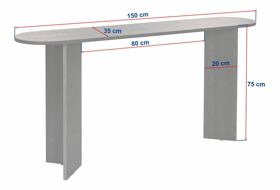 Konzolový stolek Sirinda (dub)
