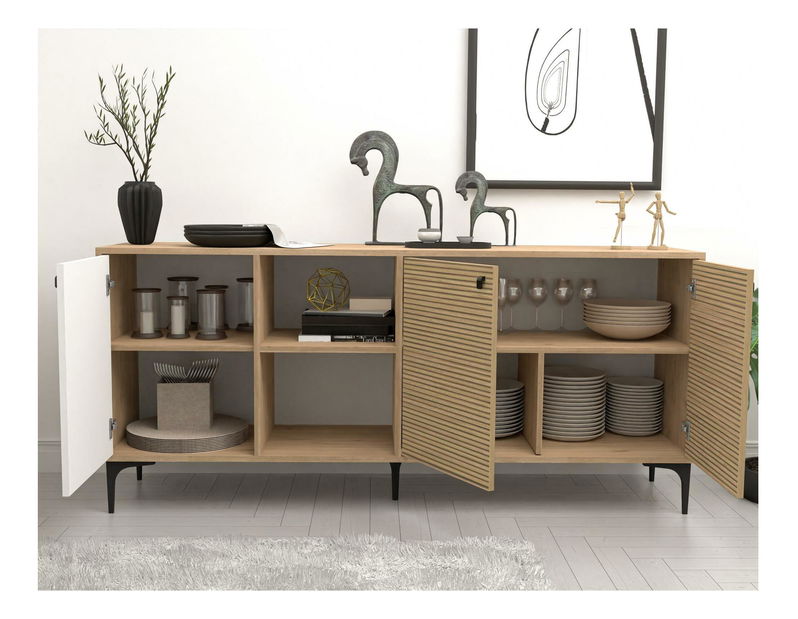 Skříňka Totime 2 (dub + bílá)