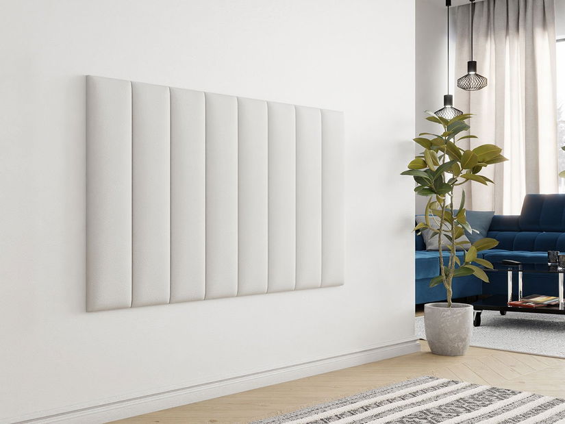 Čalouněný nástěnný panel Pazara 80x20 (ekokůže soft 017 (bílá)
