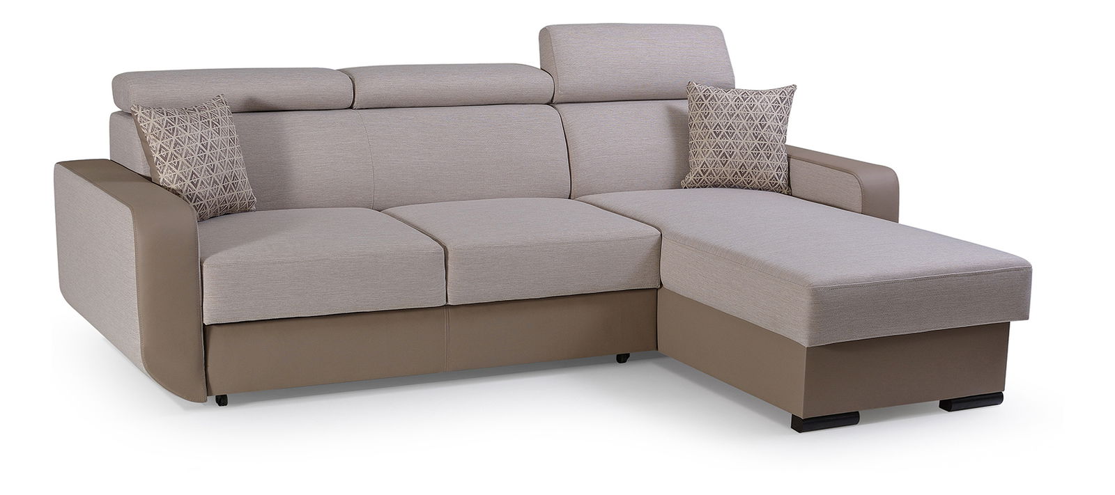 Rohová sedačka Istar (béžová + světle hnědá) (P)