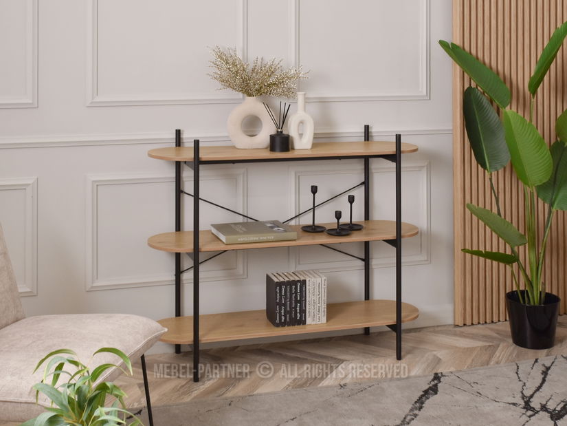 Konzolový stolek Inge (dub + černá)