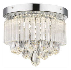 Stropní/nástěnné svítidlo LED Manile 68598A (chrom + průhledná)