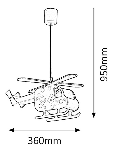 Dekorativní svítidlo Helicopter 4717 (vícebarevné)