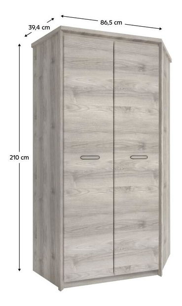 Rohová skříň Jess new (kaštan nairobi)