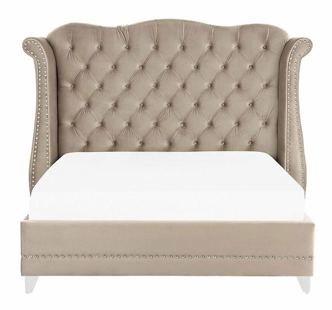 Manželská postel 180 cm Aidan (šedá) (s roštem)