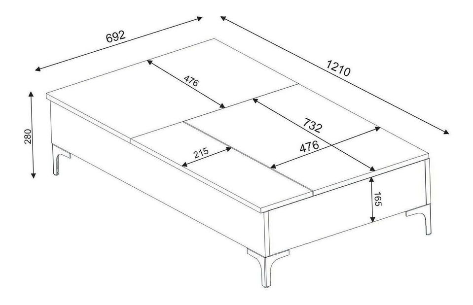 Konferenční stolek Erina (bílá)