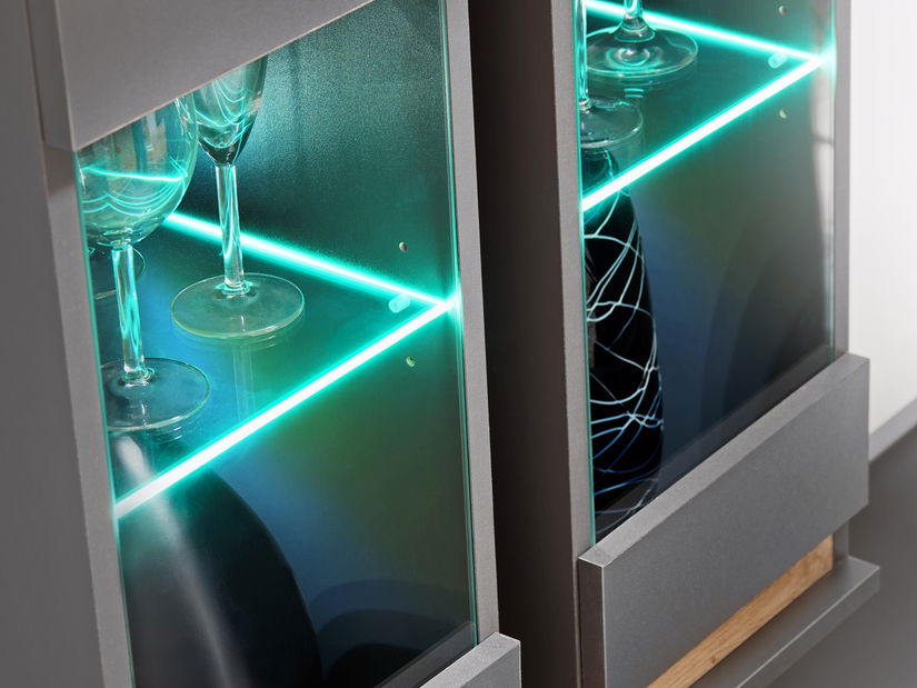 Obývací stěna Marc 29 ANWT MD (antracit + dub wotan) (s osvětlením)