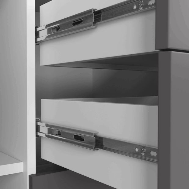 Komoda Kuerten (bílá + grafit)