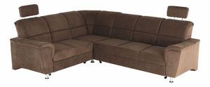 Rohová sedací souprava Stan (hnědá) (L)