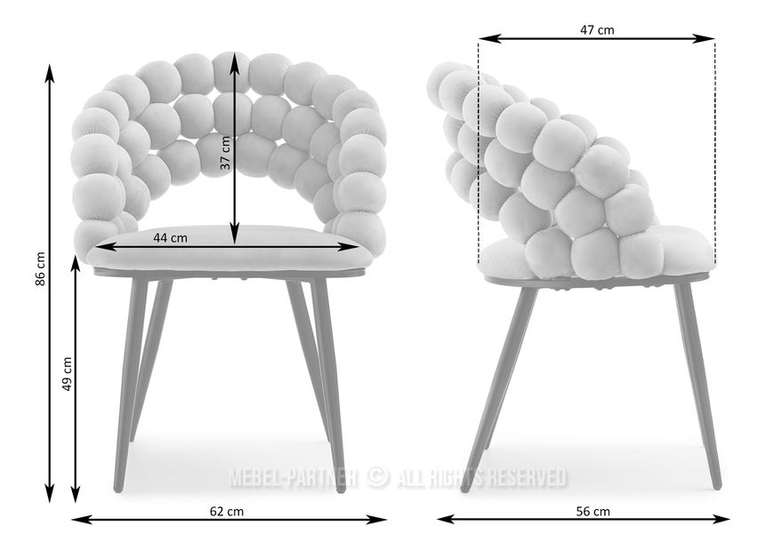 Židle Lulish (béžová + černá)