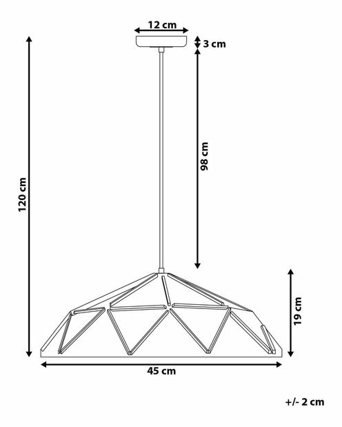 Závěsná lampa Somia (černá)