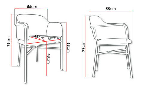 Jídelní židle Uzparona (černá)