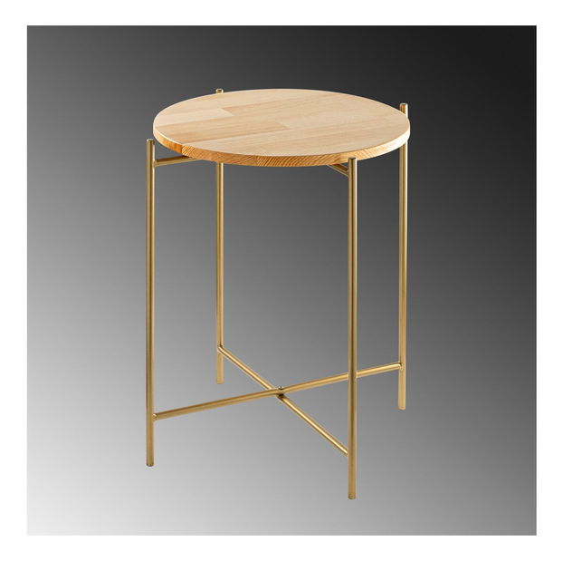 Konferenční stolek Museli 6 (přírodní + zlatá)