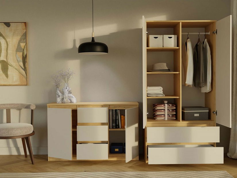 Šatní skříň Musecalo 1 (dub artisan + kašmír)