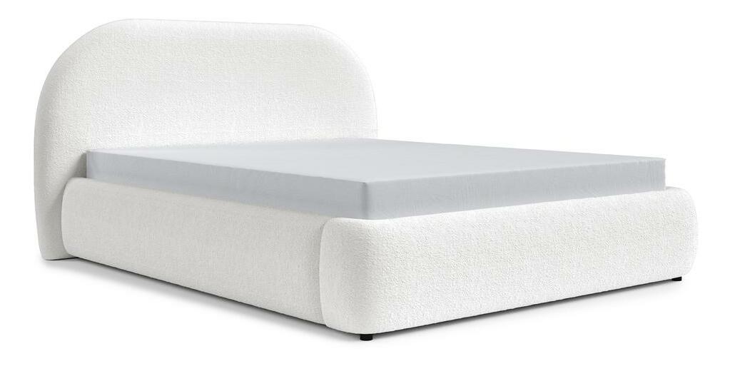 Manželská postel 140 cm Olivo P (s roštem) (s úl. prostorem) (krémová + černá)