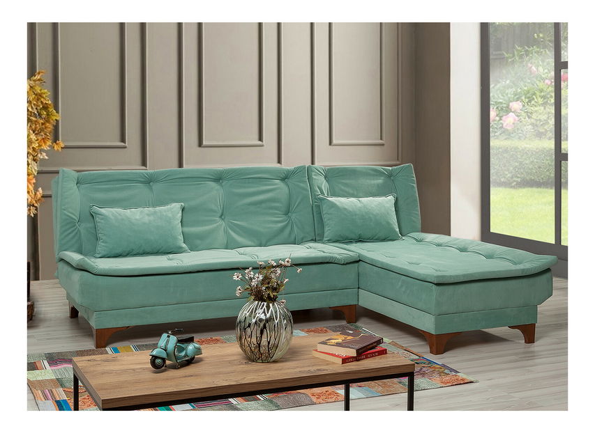 Rohová sedačka Klaudi C (mořská) (P)