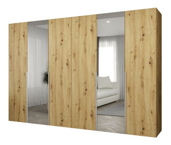 Šatní skříň 300 cm Alice 2 (dub artisan + kašmír)