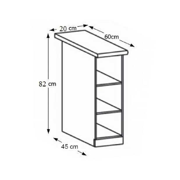 Dolní kuchyňská skříňka Regnar D20P