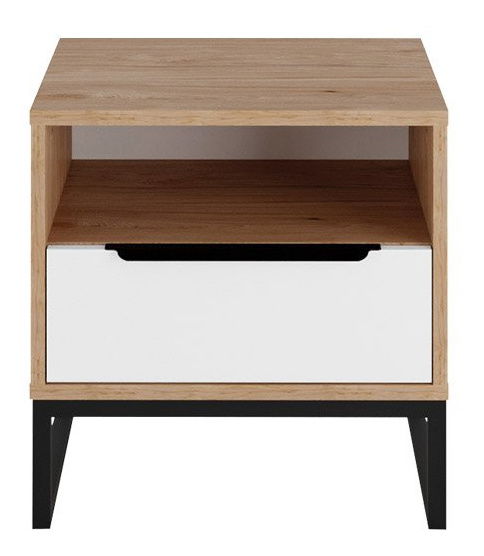 Noční stolek Irmadi IA9 (hikora + bílá)