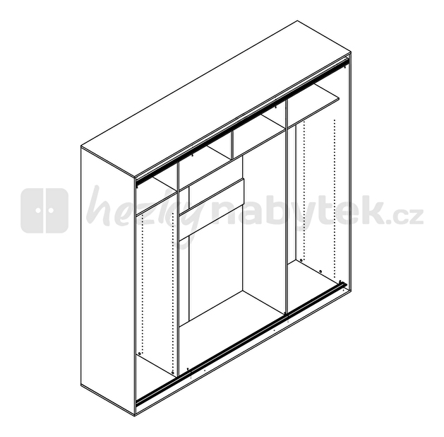 Šatní skříň BRW F19 SZF2D/250