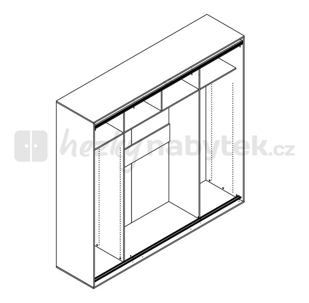 Šatní skříň BRW F19 SZF2D/250