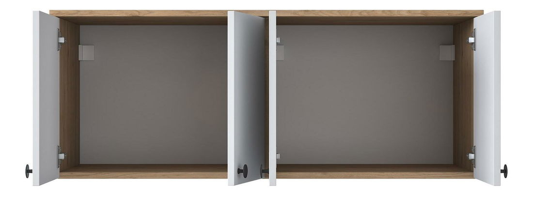 Závěsná skříňka Bivake 1 (ořech + bílá)