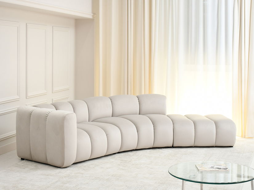 Rohová sedačka Organice (béžová + černá)