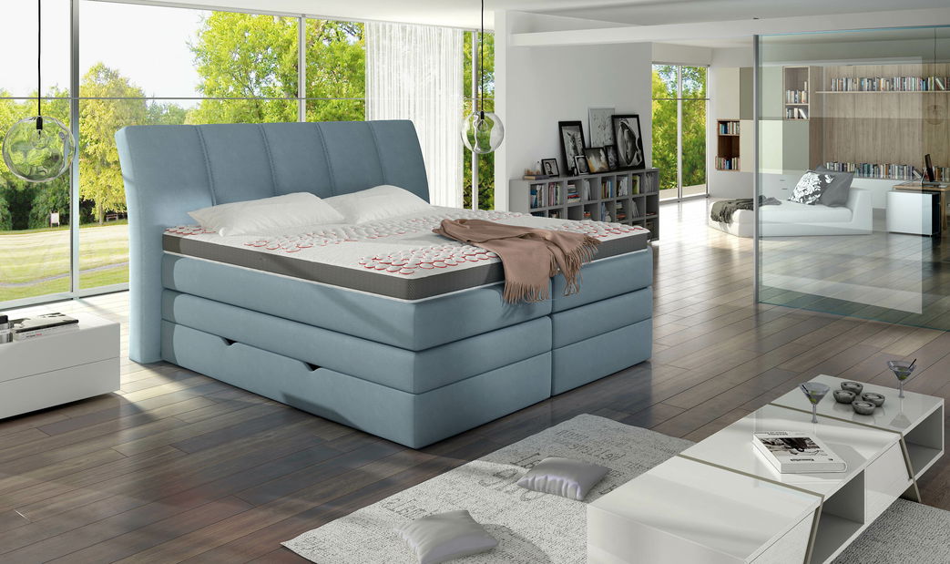 Manželská Boxspring postel 180 cm Knapton (s matracemi)