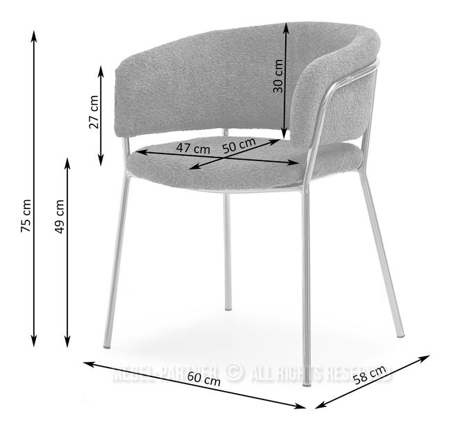 Židle Sorento (krémová + zlatá)