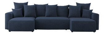 Rohová sedačka Denia U (tmavě modrá) (L)