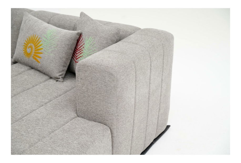 Rohová sedačka Beyzometta (P) (světle šedá)