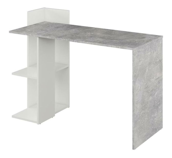 PC stolek Alamein (beton + bílá)