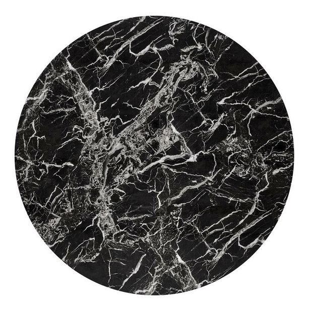 Jídelní stůl Raunds (mramor černý + zlatá)