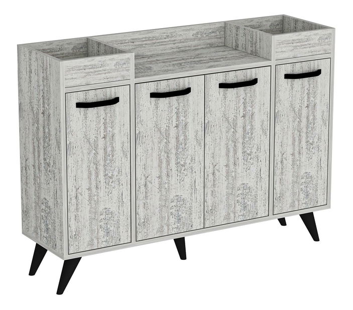 Skříňka Sipode (šedá + bílá)