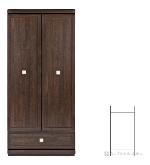 Šatní skříň BRW Oregon SZF2D1S (Dub Canterbury)