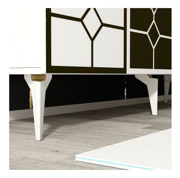 Skříňka Kavesi 1 (bílá + zlatá)